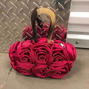 Fun fuschia floral purse